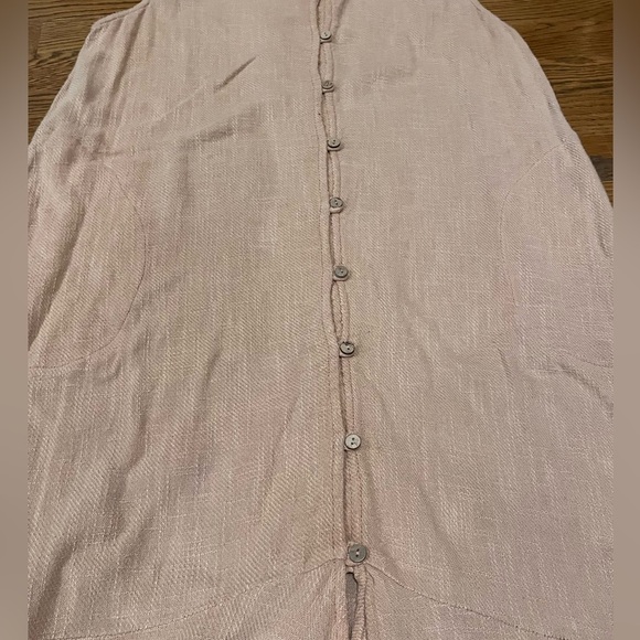 Free People Dress Valerie Vest Iced Chai Tan Cotton Women’s Small Free-est - Picture 5 of 8